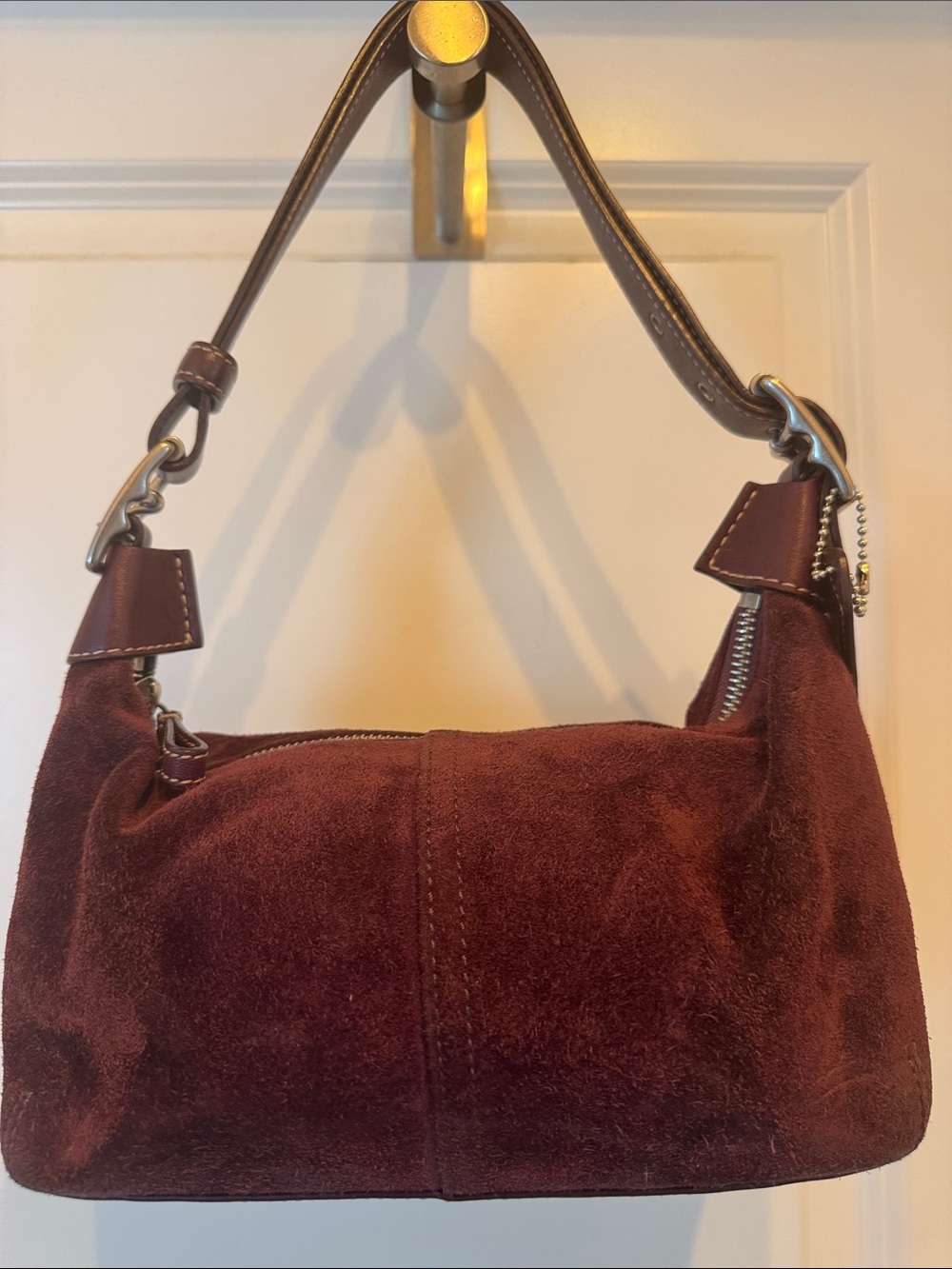 Vintage Coach Bag (2005) in Deep Burgundy/purple - Stylish Everyday Carry